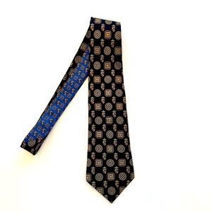 Tommy Hilfiger Men’s Tie Black and Blue O/S
